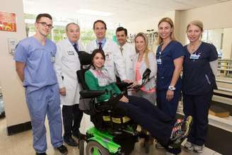<p>Laís Souza está em recuperação no Jackson Memorial Hospital, em Miami</p>
