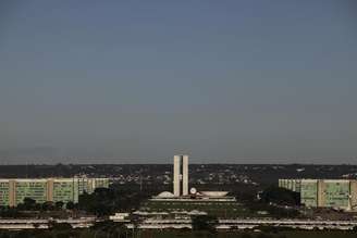 <p>A Esplanada dos Ministérios e o Congresso Nacional, em Brasília</p>