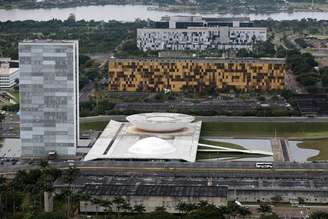 <p>Vista aérea do Congresso Nacional em Brasília</p>