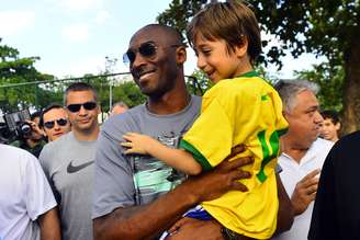 <p>Kobe Bryant participa de ações da Nike no Brasil</p>