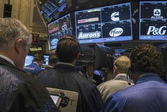 Traders na Bolsa de Nova York. 28/07/2014