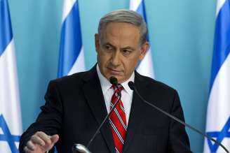 <p>Benjamin Netanyahu voltou a condenar o Hamas por, supostamente, usar os cidadãos de Gaza como escudos humanos</p>