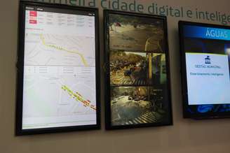 Sistema de gerenciamento de estacionamento digitalizado, em Águas de São Pedro (SP), primeira cidade 100% conectada do Brasil