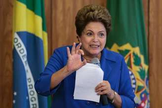 Presidente Dilma Rousseff durante evento no Palácio do Planalto, em Brasília, em novembro. 05/11/2014