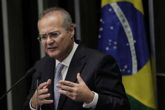 O presidente do Congresso Nacional, senador Renan Calheiros, em Brasília. 01/02/2013