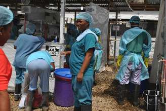 Centro de tratamento de Ebola em Monróvia, Libéria. 16/12/2014