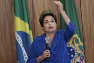 A presidente Dilma Rousseff durante evento no Palácio do Planalto, em Brasília, nesta segunda-feira. 05/11/2014