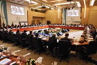 <p>Encontro entre os Ministros das Finanças do G20 e chefes dos bancos centrais, em Instambul</p>