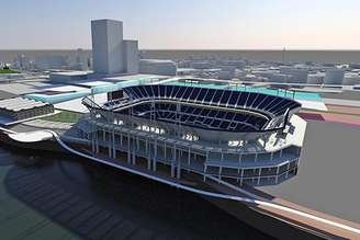 <p>Projeto do possível novo estádio do St Louis Rams; ele seria construído com dinheiro público</p>