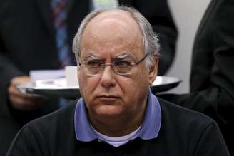 Ex-diretor da Petrobras Renato Duque durante sessão da CPI