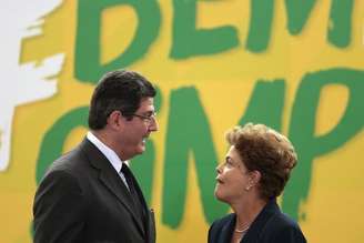 A ex-presidente Dilma Rousseff e Joaquim Levy, quando era ministro do governo petista