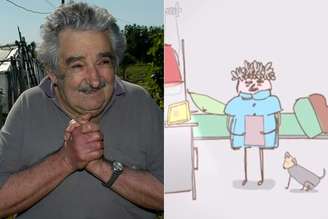 No primeiro vídeo, de 48 segundos e intitulado "A carta", é possível ver Mujica dormindo no quarto, acompanhado somente de sua cadela Manuela