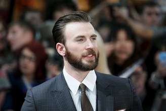 Ator Chris Evans durante pré-estreia europeia do filme 'Vingadores: Era de Ultron'