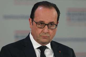 Presidente francês, François Hollande, durante cúpula da Unesco em Paris.   20/05/2015