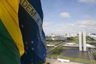 Vista da Praça dos Três poderes, em Brasília, onde ficam o STF e o Congresso Nacional