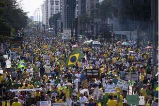 Manifestação contra o governo na Avenida Paulista 