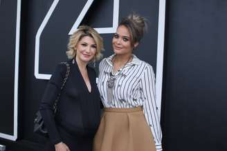 Antonia e Geisy se encontraram no 2º dia de desfiles do São Paulo Fashion Week