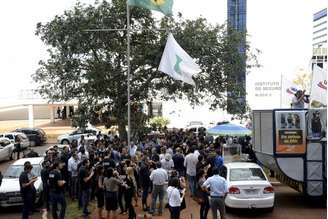 Brasília - Ato em defesa da Controladoria-Geral da União promovido pelo Unacon Sindical pede que o órgão continue vinculado à Presidência da República 