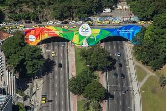 Túnel Novo, primeira via da cidade a receber decoração olímpica especial 