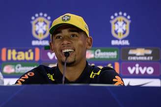 Gabriel Jesus, destaque na vitória do Brasil contra o Equador na quinta-feira passada, deu entrevista coletiva