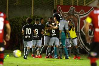Elenco comemora com Rodrigo Pimpão o gol do Botafogo no Barradão (Foto: Edson Ruiz/COOFIAV)