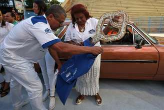 Maria Cristina Silva Jesús guarda a chave da cidade do Rio de Janeiro, na abertura oficial do Carnaval