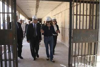 O ministro da Justiça e Segurança Pública, Osmar Serraglio, visita as obras da quinta penitenciária federal 