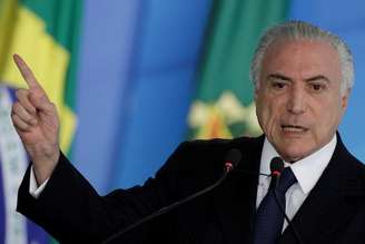 Presidente Michel Temer durante cerimônia no Palácio do Planalto, em Brasília. 26/06/2017 REUTERS/Ueslei Marcelino