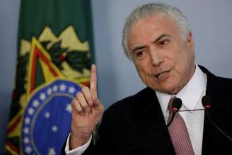 Presidente Michel Temer durante declaração à imprensa, em Brasília. 27/06/2017 REUTERS/Ueslei Marcelino