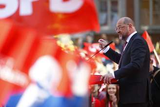 Líder do Partido Social-Democrata da Alemanha (SPD), Martin Schulz, durante evento de campanha em Aachen, na Alemanha 23/09/2017 REUTERS/Thilo Schmuelgen