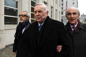 Ex-presidente da CBF José Maria Marin chega a tribunal em Nova York em 2017