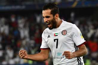 Mabkhout fez o gol da vitória do Al Jazira (Foto: Giuseppe Cacace / AFP)