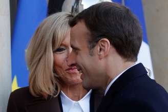 Emmanuel Macron e sua mulher, Brigitte