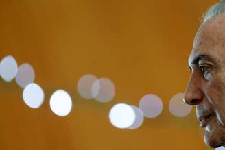 Temer durante cafe da manhã com jornalistas no Palácio da Alvorada  22/12/2017 REUTERS/Adriano Machado 