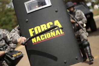 Membros da Força Nacional durante treinamento em Brasília 04/02/2014 REUTERS/Ueslei Marcelino 