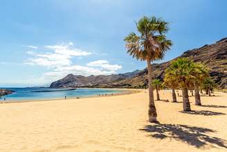 Praia de Las Teresitas, em Terenife, na Espanha