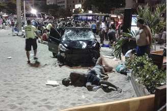 Rio de Janeiro – Na noite de ontem, um carro atropelou 17 pessoas no calçadão de Copacabana