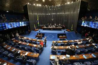 Sessão extraordinária do Senado para votar o decreto de intervenção federal na segurança pública do Rio de Janeiro.