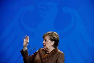 Chanceler alemã, Angela Merkel, durante entrevista coletiva em Berlim
28/02/2018 REUTERS/Hannibal Hanschke