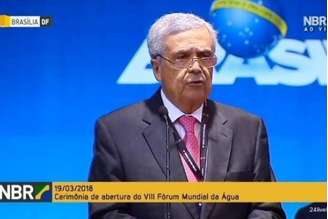 Presidente do Conselho Mundial da Água, Benedito Braga, discursa na abertura do 8º Fórum Mundial da Água