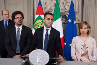 Líder do Movimento 5 Estrelas, Luigi Di Maio 07/05/2018 Palácio Presidencial Italiano/Divulgação via REUTERS