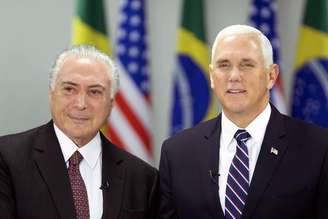 Michel Temer recebe Mike Pence em Brasília