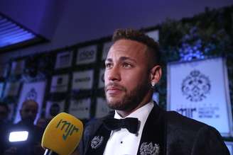 O jogador de futebol Neymar em noite da segunda edição do leilão beneficente do Instituto Neymar Jr., que arrecada fundos para a instituição do atacante, no Hotel Unique, em São Paulo, nesta quinta-feira, 19.