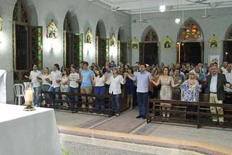 Missa em homenagem ao ex-governador de Pernambuco, Eduardo Campos, na Igreja Matriz de Casa Forte, na zona norte do Recife