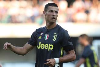 Cristiano Ronaldo em ação na estreia da Juve no Campeonato Italiano