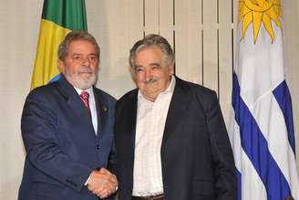 Lula e Mujica quando eles eram presidentes do Brasil e do Uruguai