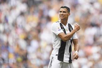 Cristiano Ronaldo, da Juventus, durante partida contra a equipe Sassuolo pela 4ª rodada do Campeonato Italiano Série A 