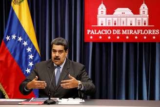 Presidente da Venezuela, Nicolás Maduro, no Palácio Miraflores, em Caracas 18/09/2018 REUTERS/Marco Bello