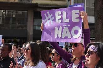 Manifestação em Curitiba (PR), no dia 29 de setembro, contra o candidato a Presidência da República, Jair Bolsonaro (PSL)