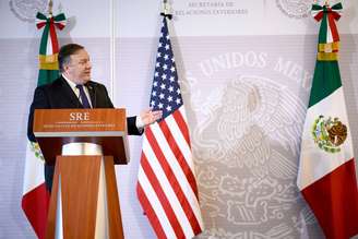 Secretário de Estado norte-americano, Mike Pompeo, na Cidade do México 19/10/2018 Brendan Smialowski/Pool via Reuters